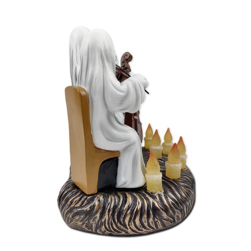 WBM 02GhostlyEnsembleTrioLightedSpookyHomeFigurine 5.5LEDHauntedHalloweenGhostStatue