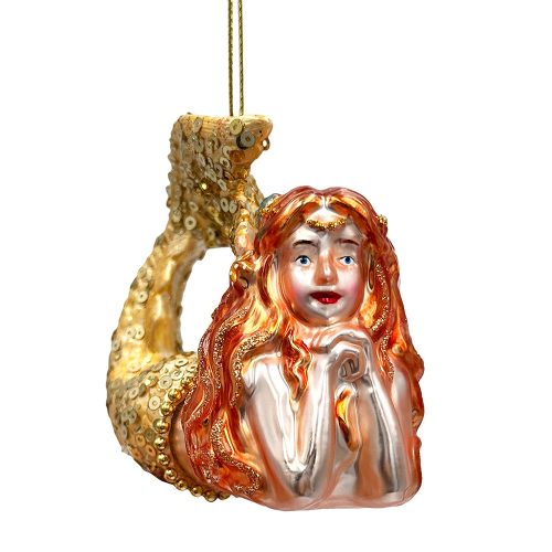 WBM 02MesmerizingMermaidGlassOrnament BeachySeaGoddessHolidayDecor