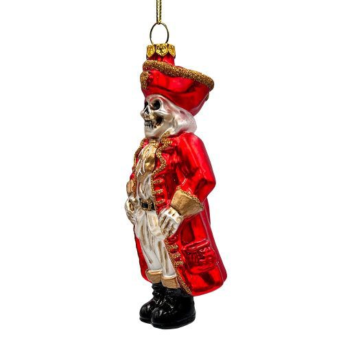 WBM 02SpookyPirateoftheHighSeasGlassOrnament CreepyHalloweenTreeDecoration