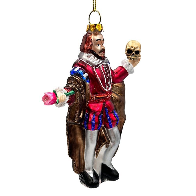 WBM 02TheMelancholyPrinceWilliamShakespeareGlassOrnament UniqueRenaissanceItalyChristmasDecor