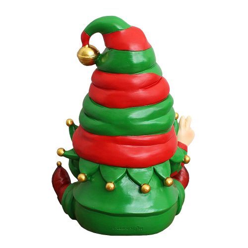 WBM 03CheerfulElfGnomeFestiveFigurine 8ChristmasGardenStatue