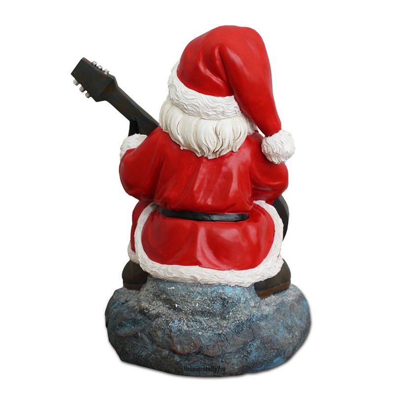 WBM 03MerryVibesRockstarSantaChristmasFigurine 10RocknRollLoverGiftGardenStatue