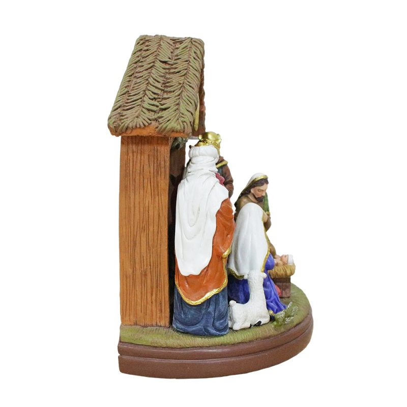 WBM 03RadiantNativitySceneHandcraftedStatueFigurine 7BirthofJesusChristianHomeDecoration