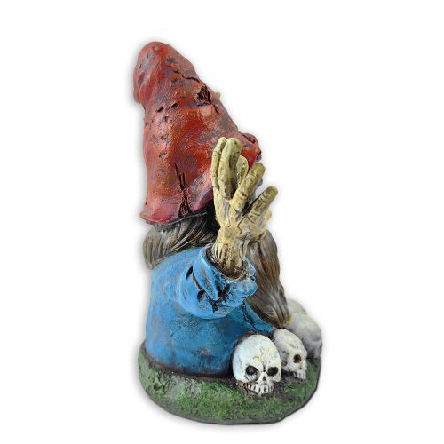 WBM 03ZombieGnomeGardenStatue 8OutdoorHalloweenFigurineYardDecoration