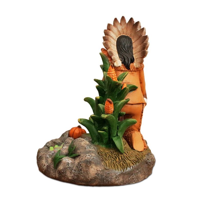 WBM 04HarvestHarmonyKinshipBetweenNativeAmericansandPilgrimsFigurine 6FallDecorandThanksgivingStatue