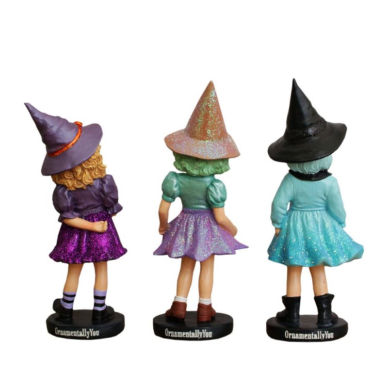 WBM 04MysticalVictorianWitchSistersSetofThreeFigurines Enchanted6StatuesforaBewitchingHalloweenTabletopDisplay