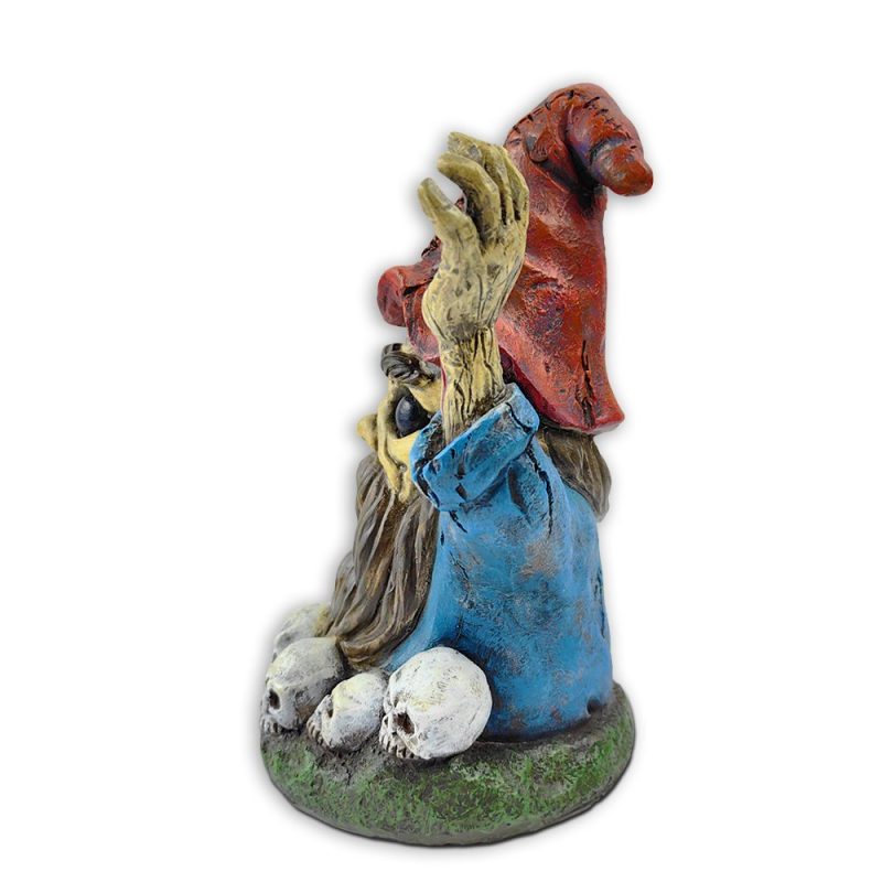 WBM 04ZombieGnomeGardenStatue 8OutdoorHalloweenFigurineYardDecoration