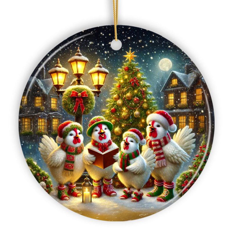 WBMDelightfulVictorianChickenCarolersOrnament CozyChristmasTreeDecor2Circle