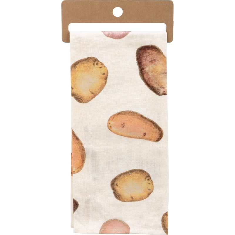 What A Spud Muffin Kitchen Towel Retro Style Hand Tea Dish Cloth 18 x 28 2