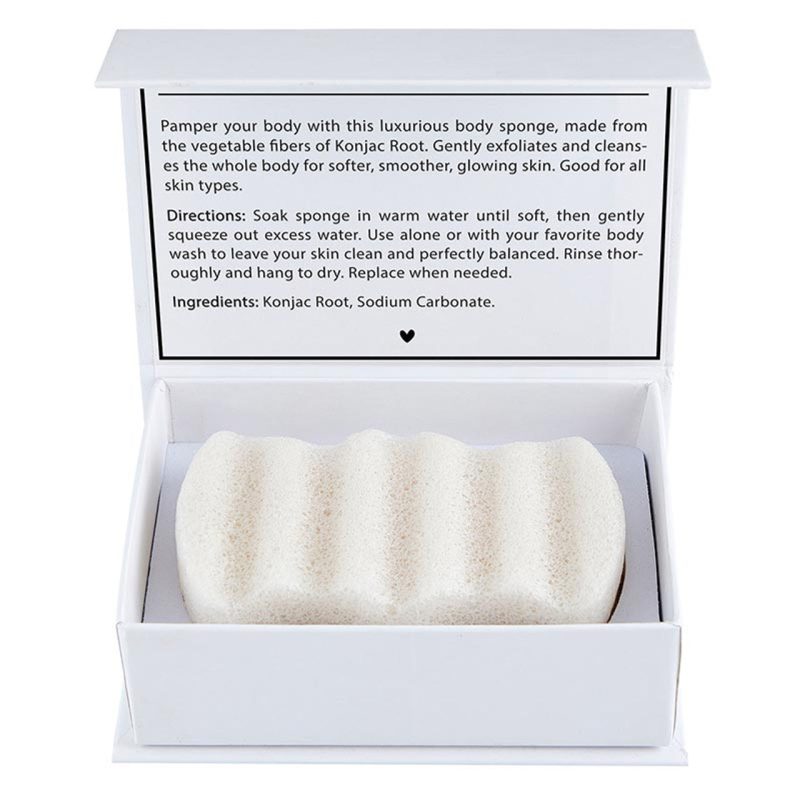 White Konjac Body Sponge All Natural Scrub Sponge Detoxify Exfoliate Skin