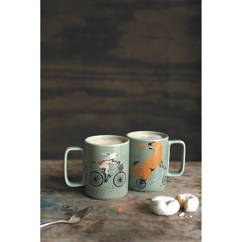 Wild Riders Ceramic Studio Mug T rex Dinosaur Coffee Tea Cup 14 oz 4