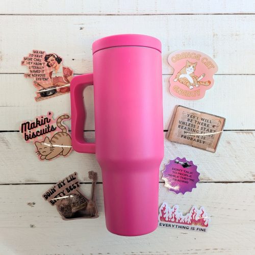 Worlds Best Cup The GetBullish Monocolor Sticker Tumbler 40 Oz Handle Travel Mug Choose Your Own Sticker Pack 27