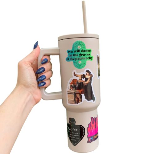 Worlds Best Cup The GetBullish Monocolor Sticker Tumbler 40 Oz Handle Travel Mug Choose Your Own Sticker Pack