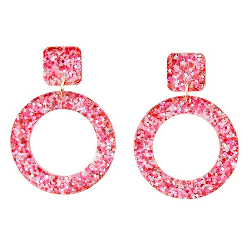 Yay Acrylic Party Earrings Glitter Novelty Drop Earrings 2 5 x 4 5 2