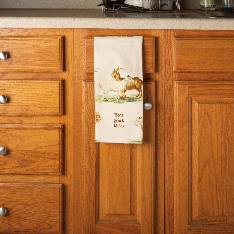 You Goat This Dish Cloth Towel Cotten Linen Novelty Tea Towel Cute Kitchen Hand Towel 18 x 28 4