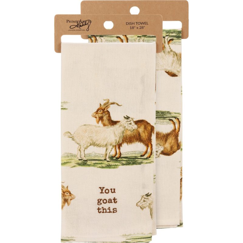 You Goat This Dish Cloth Towel Cotten Linen Novelty Tea Towel Cute Kitchen Hand Towel 18 x 28