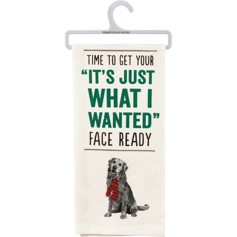 Your Just What I Wanted Face Dog Kitchen Towel Hand Dish Cloth 18 x 26