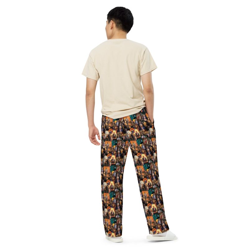 all over print unisex wide leg pants white back 65835f089f278