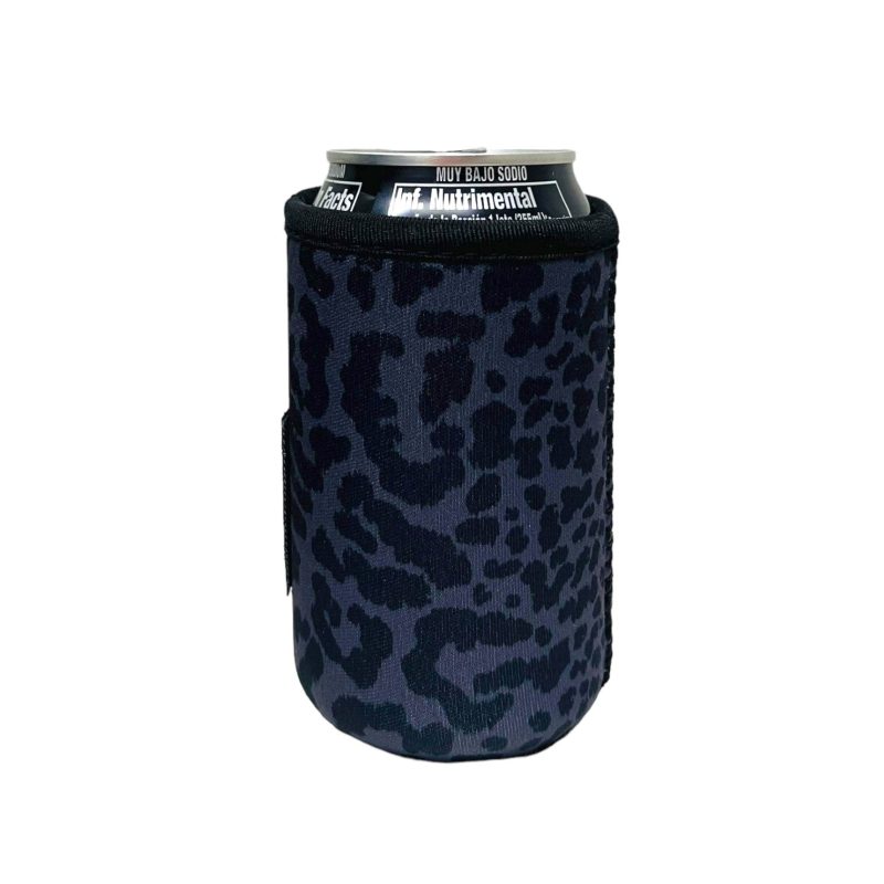 black leopard 12oz stubby can handlerdrink handlers 187030