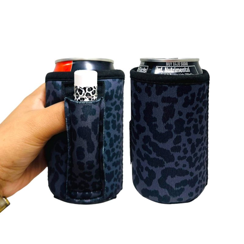 black leopard 12oz stubby can handlerdrink handlers 308451