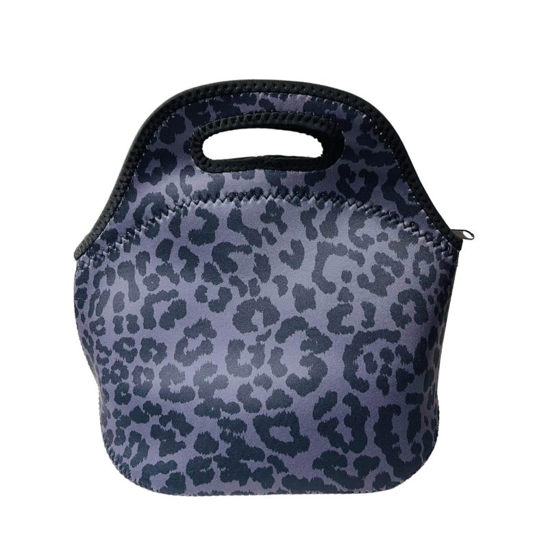 black leopard lunch bag totedrink handlers 392215