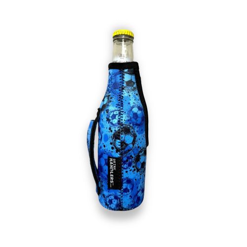 blue soccer 12oz bottleneck handlerdrink handlers 848089