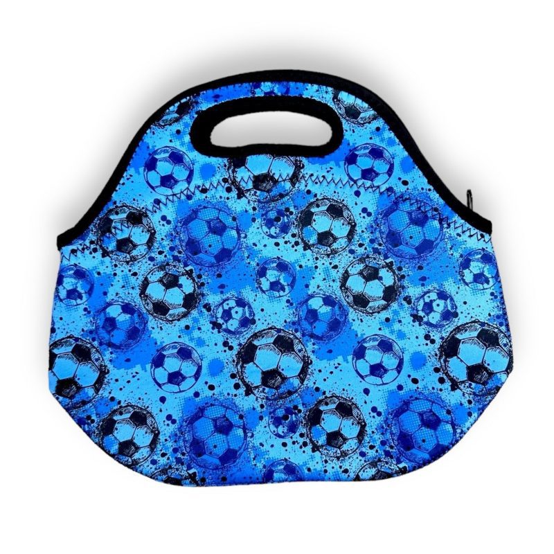 blue soccer lunch bag totedrink handlers 420115