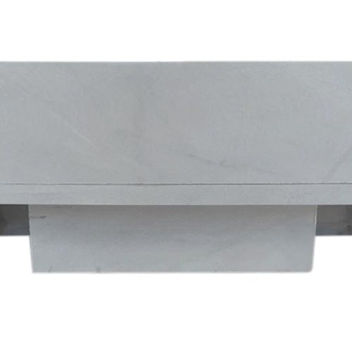 carrara white marble wall mount sink W18xL36xH6 polished with backsplash back view