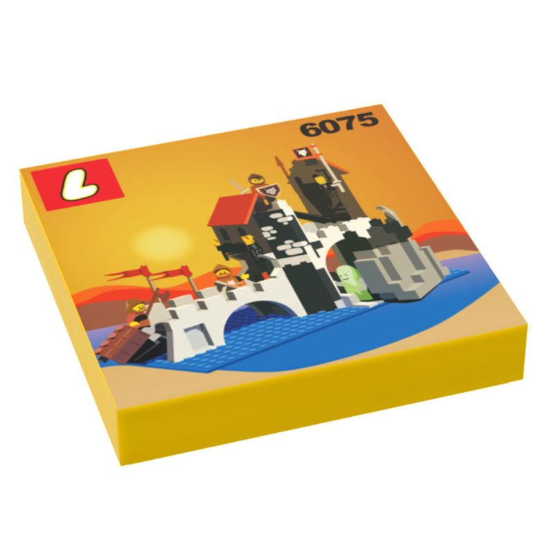 custom lego 6075 wolfpack tower set tile