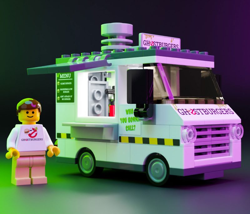 custom lego food truck ghostburger