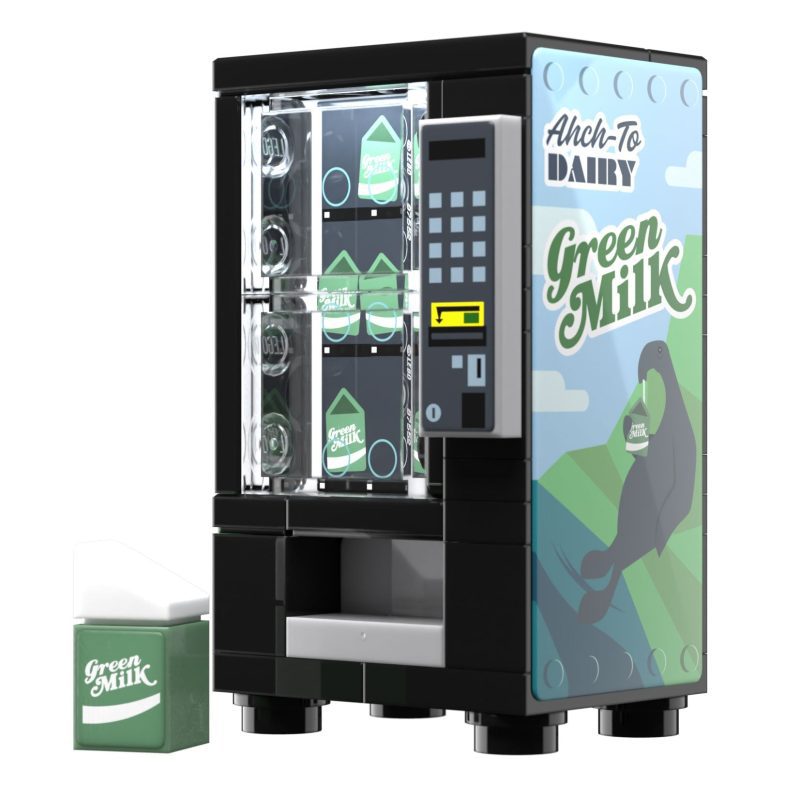 custom lego green milk vending machine