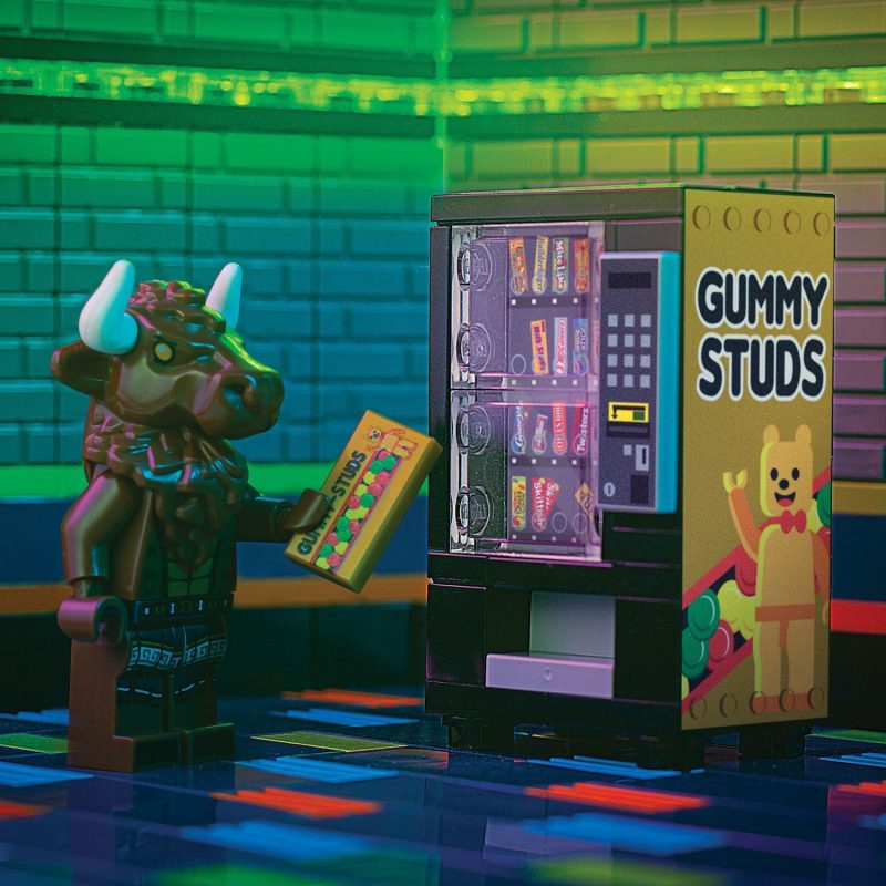 custom lego gummy studs vending machine 2