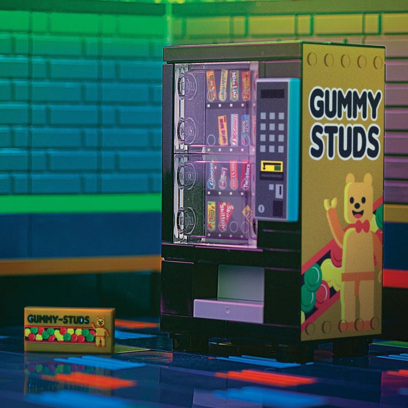 custom lego gummy studs vending machine 3