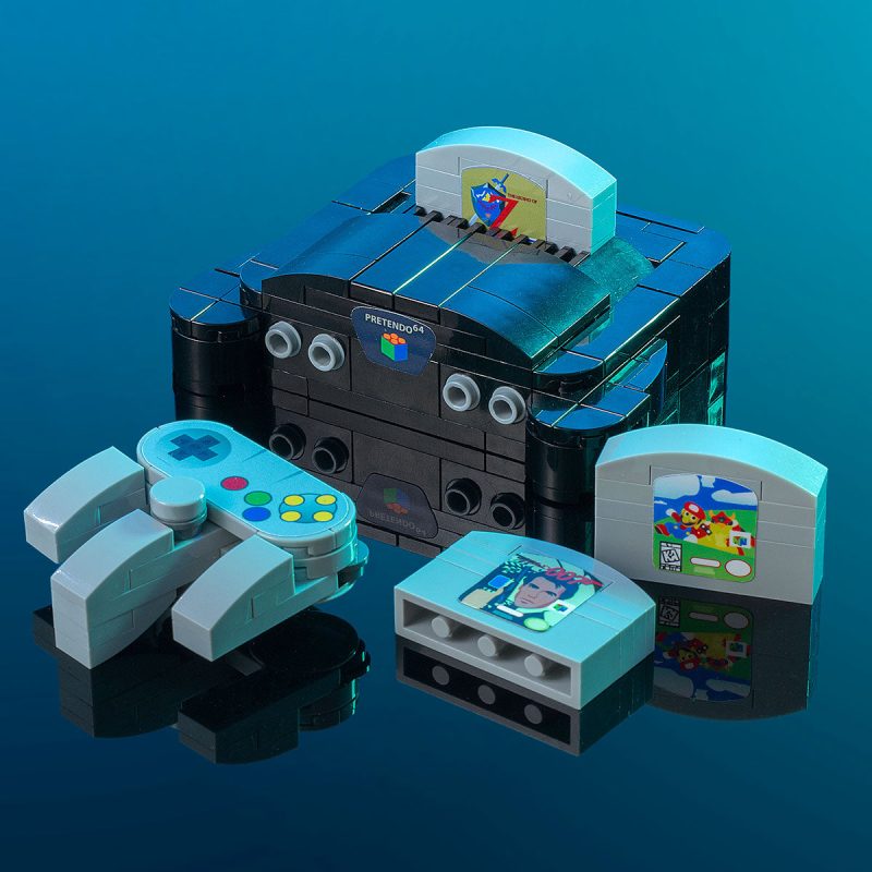 custom lego nintendo 64 console moc