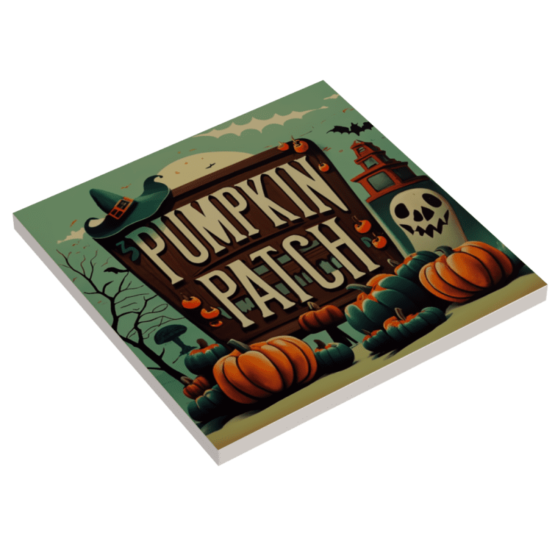 custom lego pumpkin patch sign