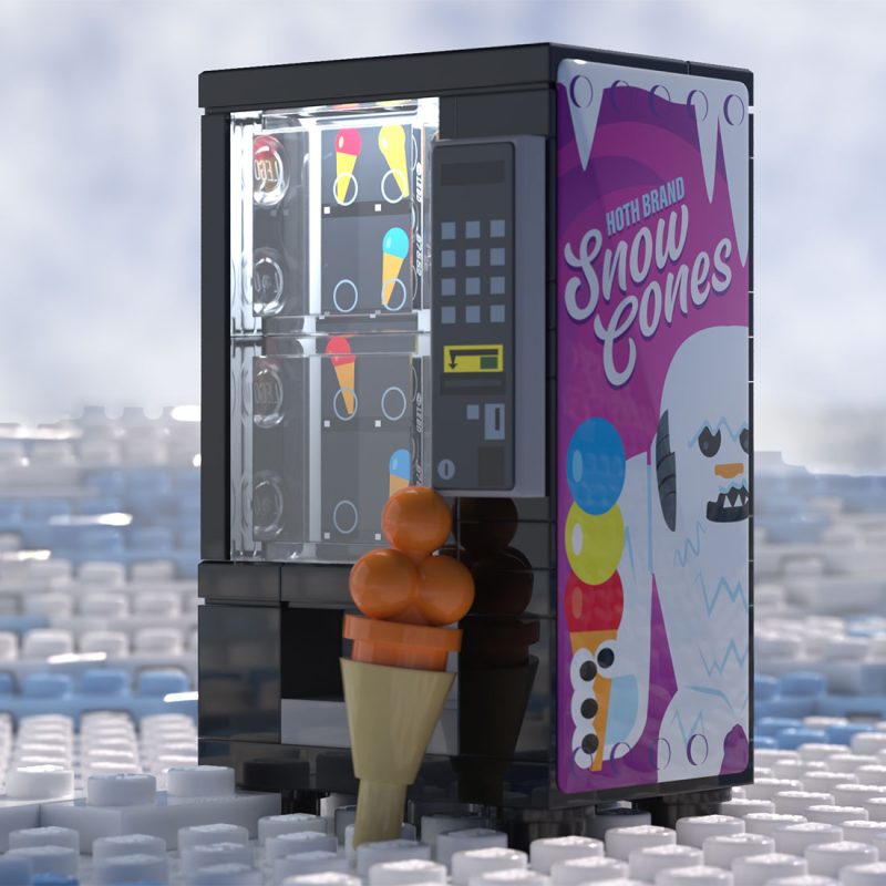 custom lego star wars hoth snowcones vending machine