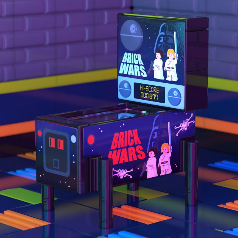 custom lego star wars pinball machine2