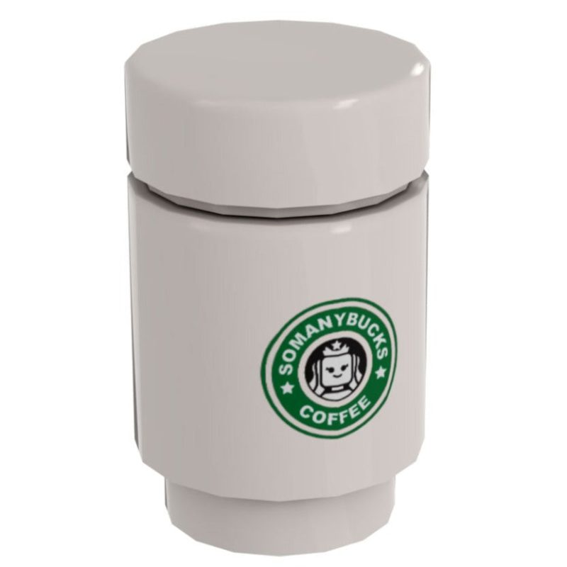 custom lego starbucks coffee cup for minifig