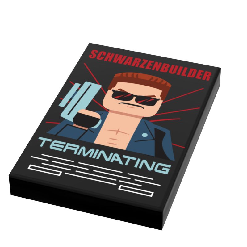 custom lego terminator movie tile