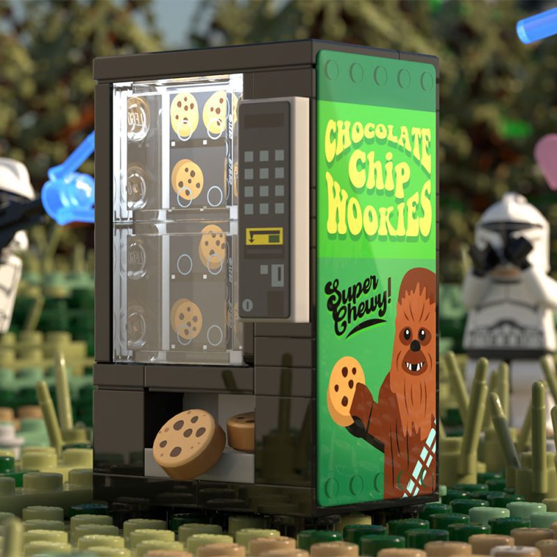 custom lego wookie cookies vending machine star wars