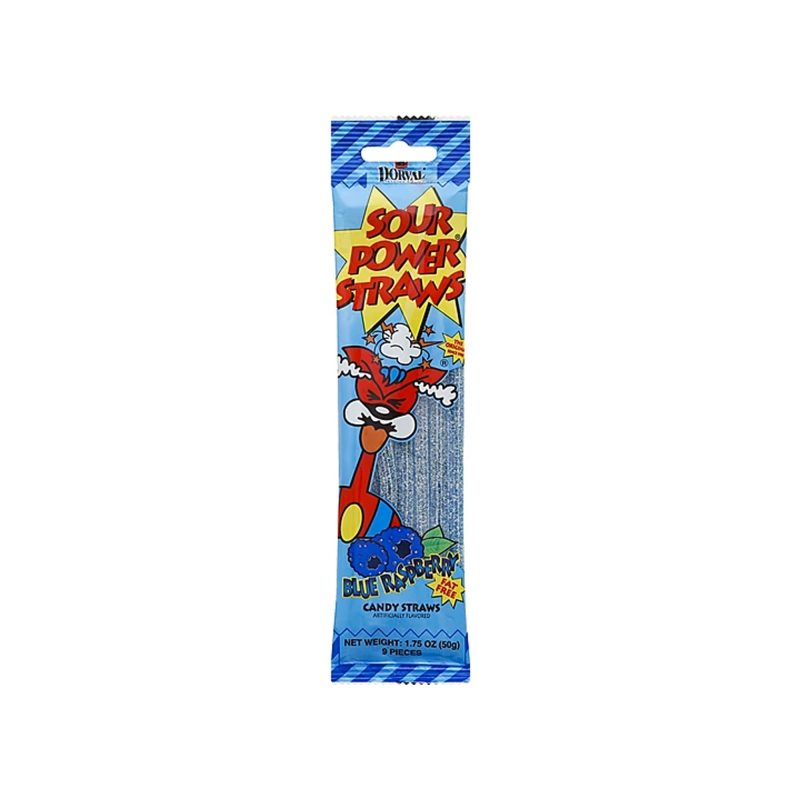 dorval sour power straws blue raspberry