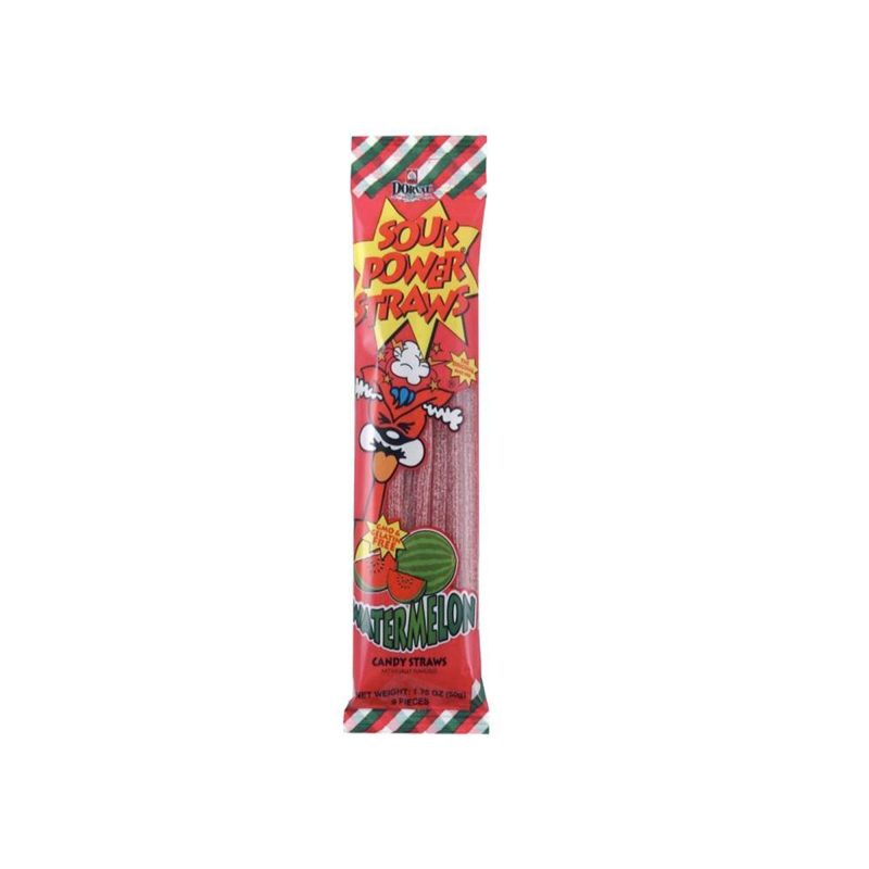 dorval sour power straws watermelon