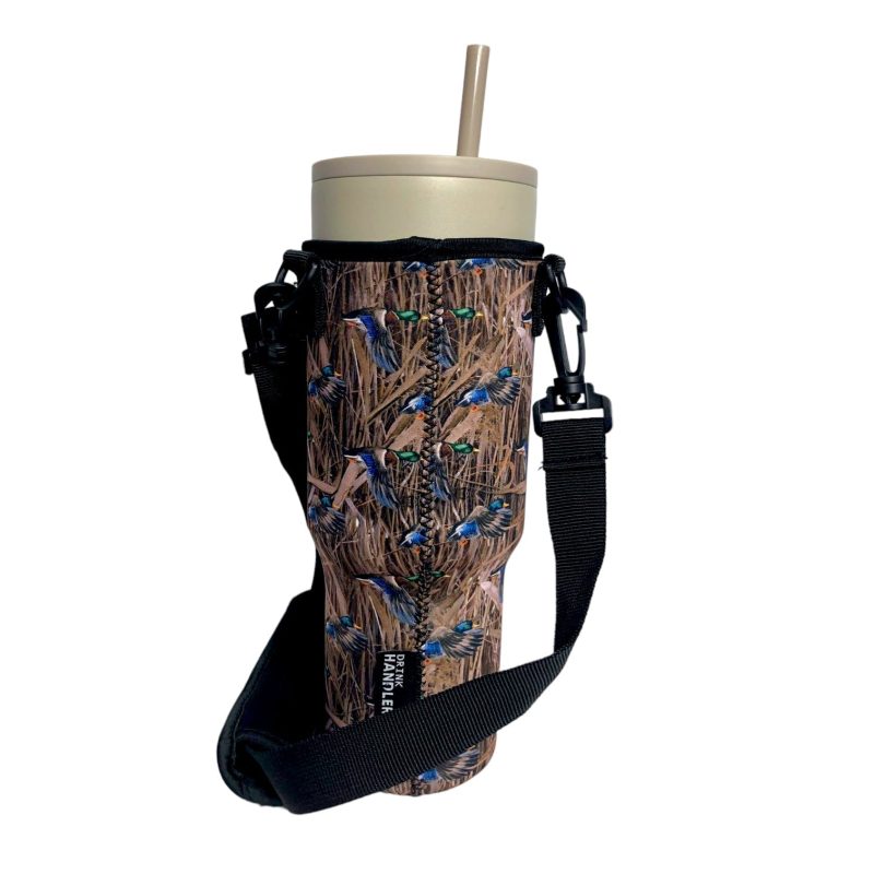 duck hunting 40oz tumbler with handle sleevedrink handlers 229833