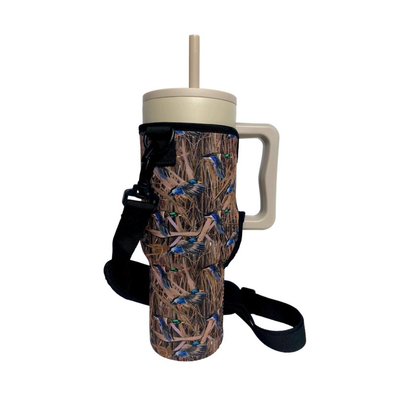 duck hunting 40oz tumbler with handle sleevedrink handlers 851523