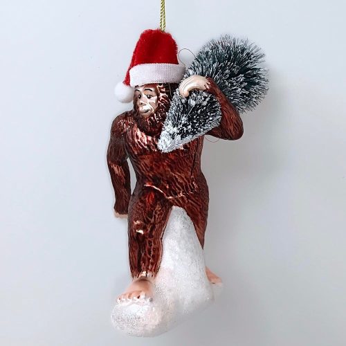 forproductHolidayForestDwellerBigfootGlassChristmasOrnament YetiandSasquatchTreeThief2