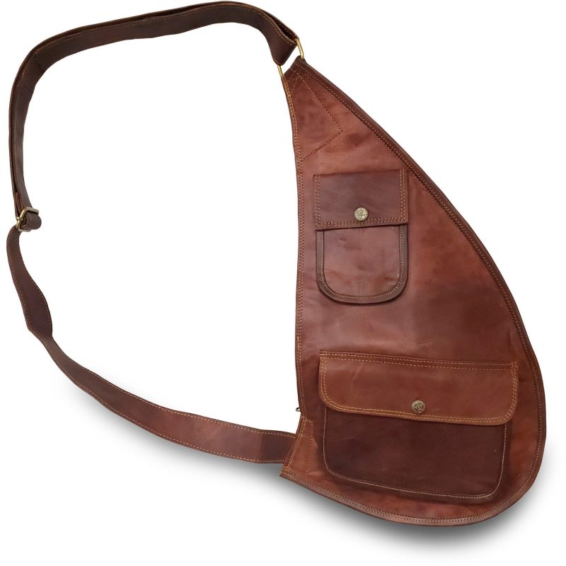 goatskin leather sling bag 2