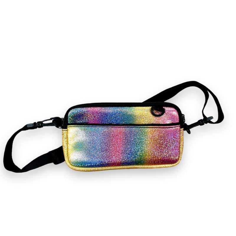 iridescent rainbow cross body pursedrink handlers 780890