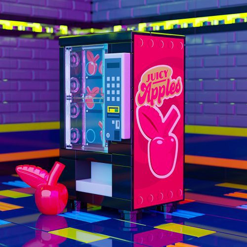 juicy apples lego vending machine