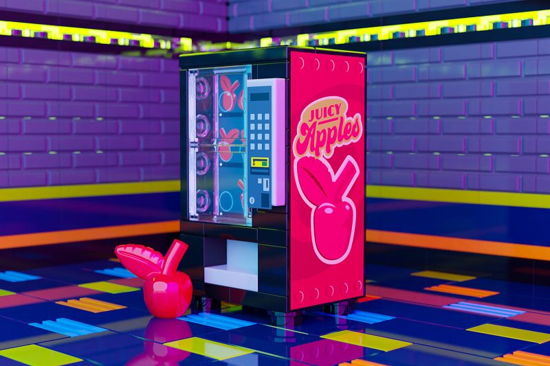 juicy apples lego vending machine