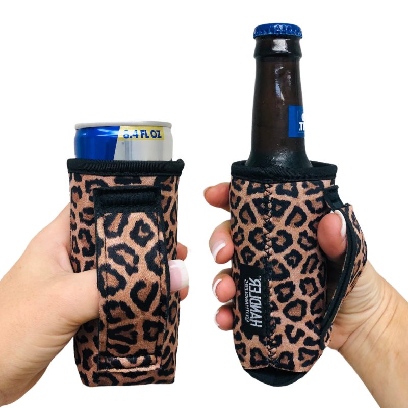 leopard 8 10oz slim can handlerdrink handlers 215093